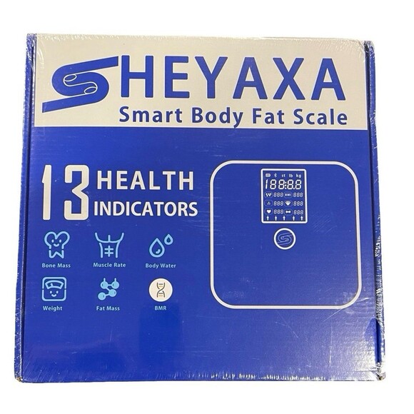 HEYAXA Bluetooth Smart Body Fat Scale - White - 400 lb capacity - Picture 5 of 7